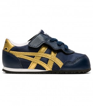 Kids' Onitsuka Tiger Serrano Sneakers Gold | 41873-WGQJ