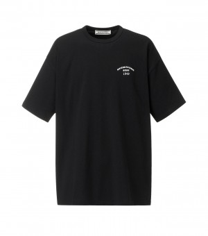 Men's Onitsuka Tiger Graphic T Shirts Black | 16594-RYTM