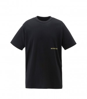 Men's Onitsuka Tiger Graphic T Shirts Black | 58019-DQLM