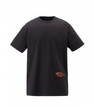 Men's Onitsuka Tiger Graphic T Shirts Black | 38907-CBGI