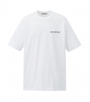 Men's Onitsuka Tiger Graphic T Shirts White | 75912-KECV