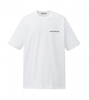 Men's Onitsuka Tiger Graphic T Shirts White | 63918-HYWJ