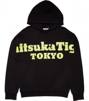 Men's Onitsuka Tiger Hoodie Black | 39840-WJHZ