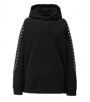 Men's Onitsuka Tiger Hoodie Black / White | 68752-AVLG