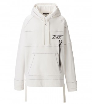 Men's Onitsuka Tiger Hoodie White | 29518-LRKZ