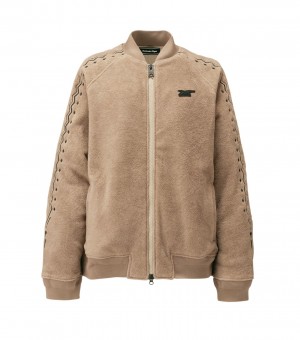 Men's Onitsuka Tiger Jackets Beige / Black | 70483-TDIQ