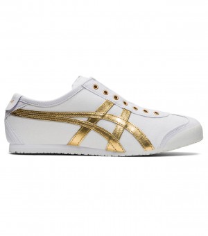 Men's Onitsuka Tiger Mexico 66 Slip-On Mexico 66 White / Gold | 20351-PTCO