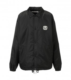 Men's Onitsuka Tiger Padded Coach Jackets Black | 84651-FGJX