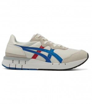 Men's Onitsuka Tiger Rebilac Runner Sneakers Cream / Blue | 93542-PLSU