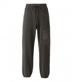 Men's Onitsuka Tiger Sweat Pants Black | 79351-UMCT