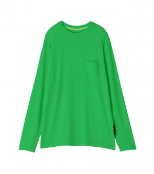 Men's Onitsuka Tiger Sweatshirts Green | 39857-LFKU