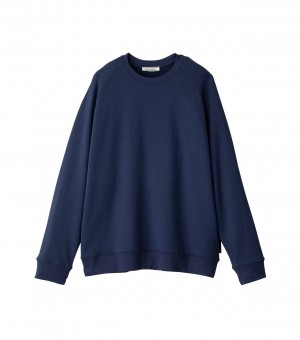 Men's Onitsuka Tiger Sweatshirts Navy | 71238-XAUC