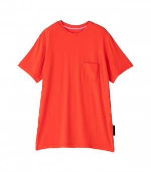 Men's Onitsuka Tiger T Shirts Red | 17345-YQDL