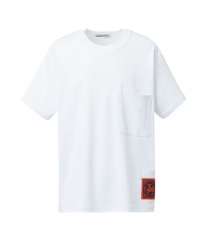 Men's Onitsuka Tiger T Shirts White | 04175-DSON