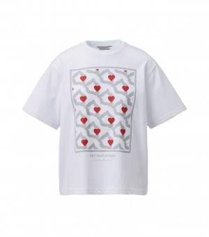 Men's Onitsuka Tiger T Shirts White | 71536-UMCY