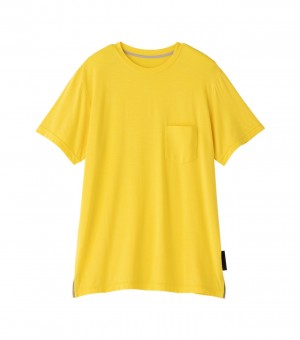 Men's Onitsuka Tiger T Shirts Yellow | 53814-VBFP