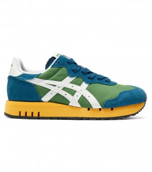 Men's Onitsuka Tiger X-Caliber Sneakers Green / White | 35897-CJEP