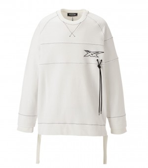 Women's Onitsuka Tiger Ls Tops White | 01835-UYXV