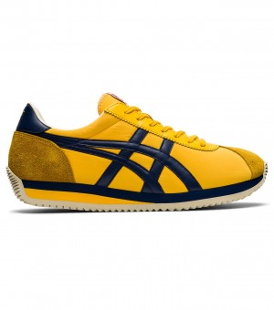 Women's Onitsuka Tiger Moal 77 Nm Sneakers Yellow / Navy | 08631-DKVJ