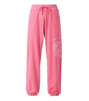 Women's Onitsuka Tiger Sweat Pants Pink | 39471-LVZK