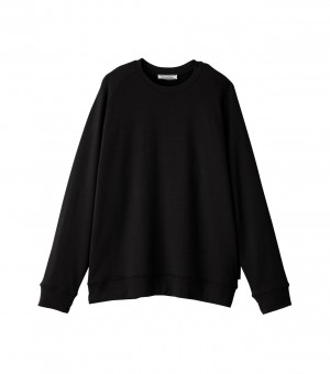 Women's Onitsuka Tiger Sweatshirts Black | 26495-RXYM