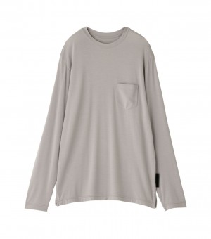 Women's Onitsuka Tiger Sweatshirts Grey | 31245-LZAU