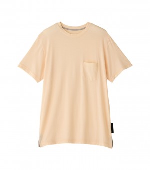 Women's Onitsuka Tiger T Shirts Beige | 89675-EVWF