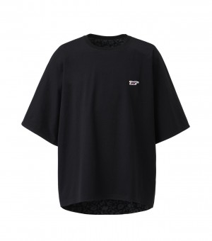 Women's Onitsuka Tiger T Shirts Black | 74105-WAGX