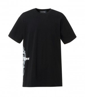 Women's Onitsuka Tiger T Shirts Black / Grey | 17680-XYBN