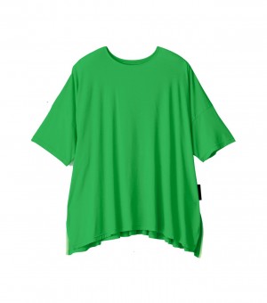 Women's Onitsuka Tiger T Shirts Green | 54190-ZYOG