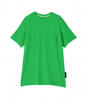 Women's Onitsuka Tiger T Shirts Green | 54792-BSWK