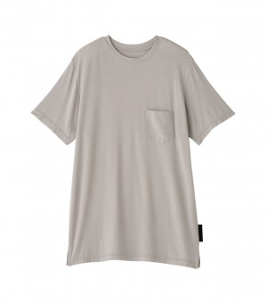 Women's Onitsuka Tiger T Shirts Grey | 29107-QOZP