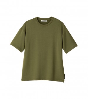 Women's Onitsuka Tiger T Shirts Khaki | 51048-ALDG