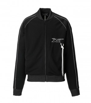 Women's Onitsuka Tiger Track Tops Black | 17084-CBYV