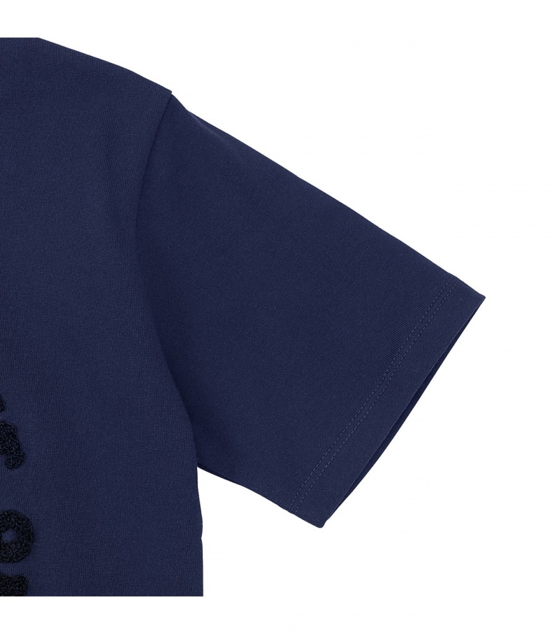 Kids' Onitsuka Tiger Graphic T Shirts Navy | 50689-QUDR