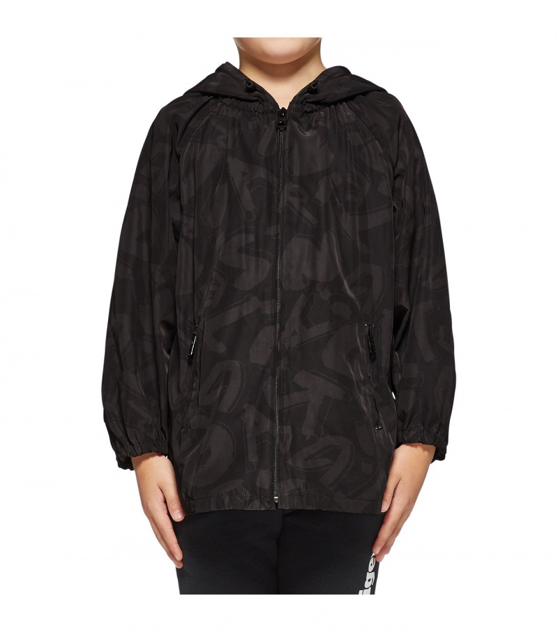 Kids' Onitsuka Tiger Hoodie Black | 74089-PUIG