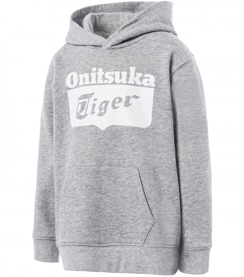 Kids' Onitsuka Tiger Hoodie Grey | 21067-VYKS