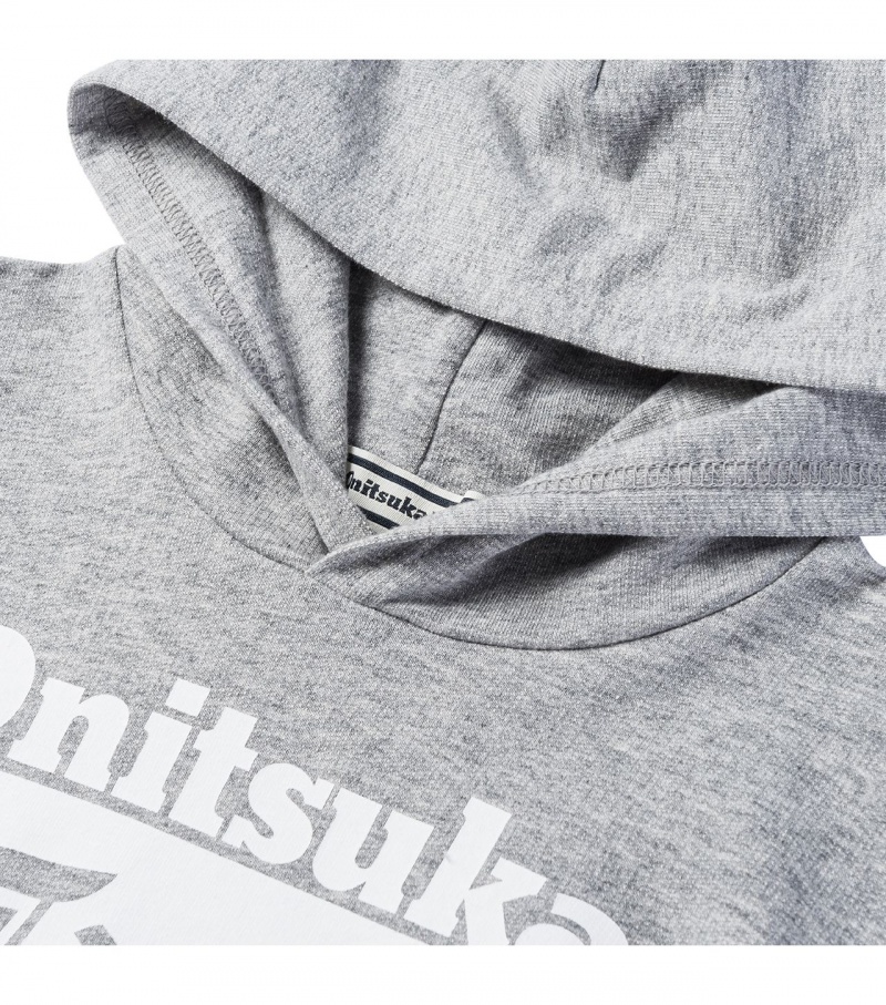 Kids' Onitsuka Tiger Hoodie Grey | 21067-VYKS