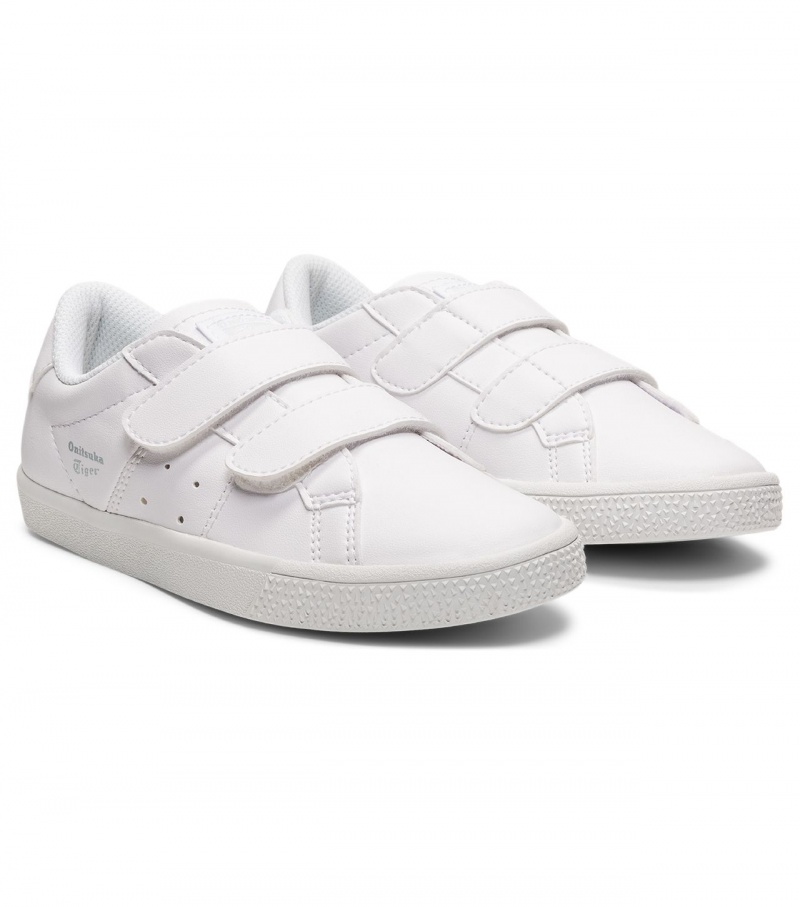 Kids' Onitsuka Tiger Lawnship Ps Low Tops White | 83761-VDNF