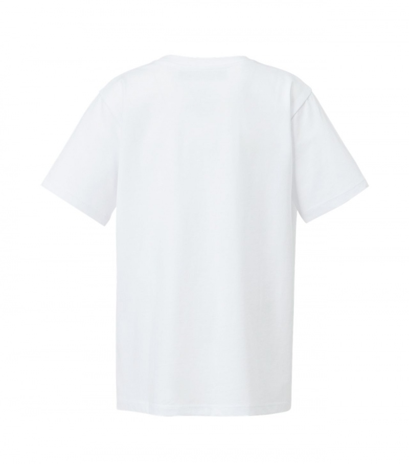 Kids' Onitsuka Tiger Logo Graphic T Shirts White / Gold | 14328-SXBZ