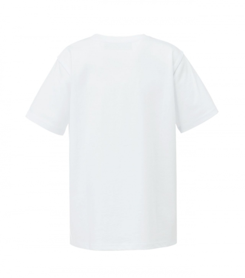 Kids' Onitsuka Tiger Logo T Shirts White / Gold | 96187-UCJK