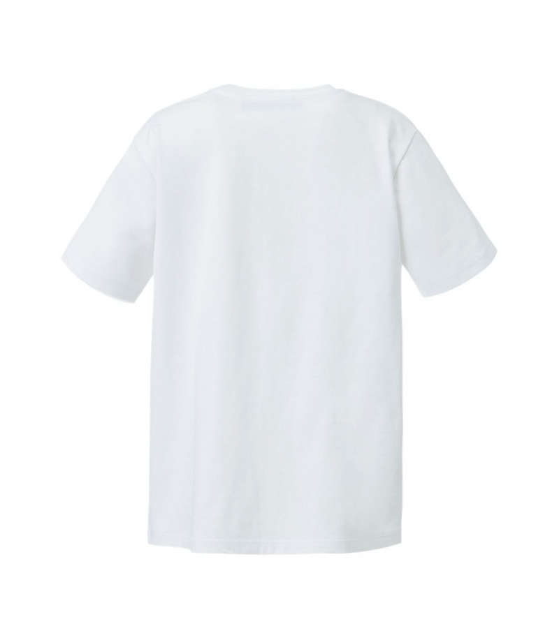 Kids' Onitsuka Tiger Logo T Shirts White / Black | 74169-GUOD