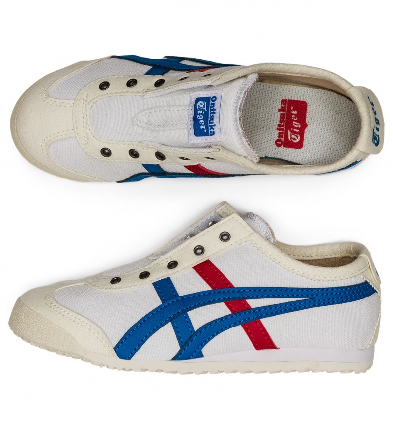 Kids' Onitsuka Tiger Mexico 66 Slip-On Mexico 66 White / Blue | 50913-TVOS