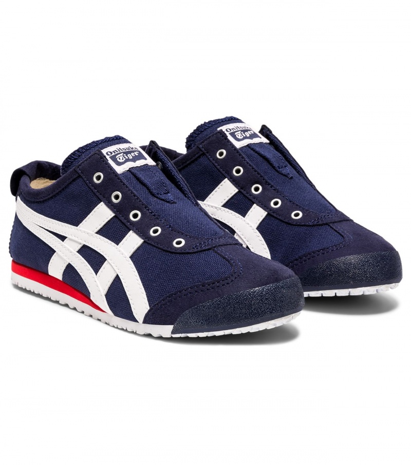 Kids' Onitsuka Tiger Mexico 66 Slip-On Mexico 66 Navy / White | 42083-SIJF