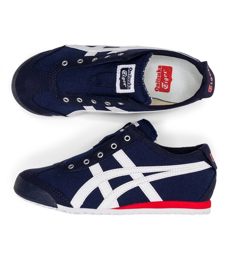 Kids' Onitsuka Tiger Mexico 66 Slip-On Mexico 66 Navy / White | 42083-SIJF