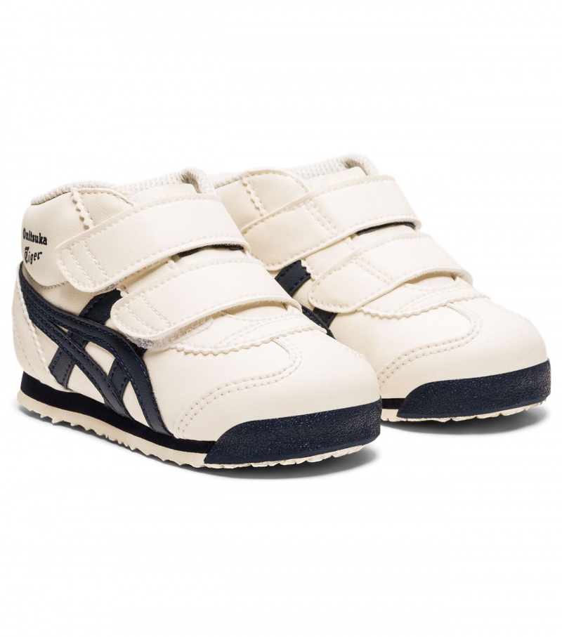 Kids' Onitsuka Tiger Mexico Mid Runner High Tops White | 69473-ZFIM