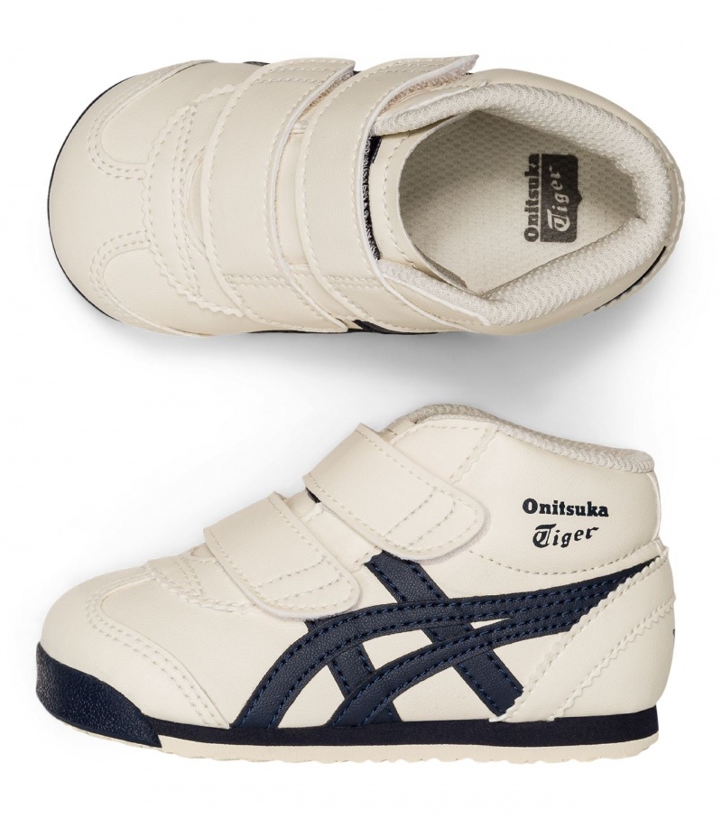 Kids' Onitsuka Tiger Mexico Mid Runner High Tops White | 69473-ZFIM