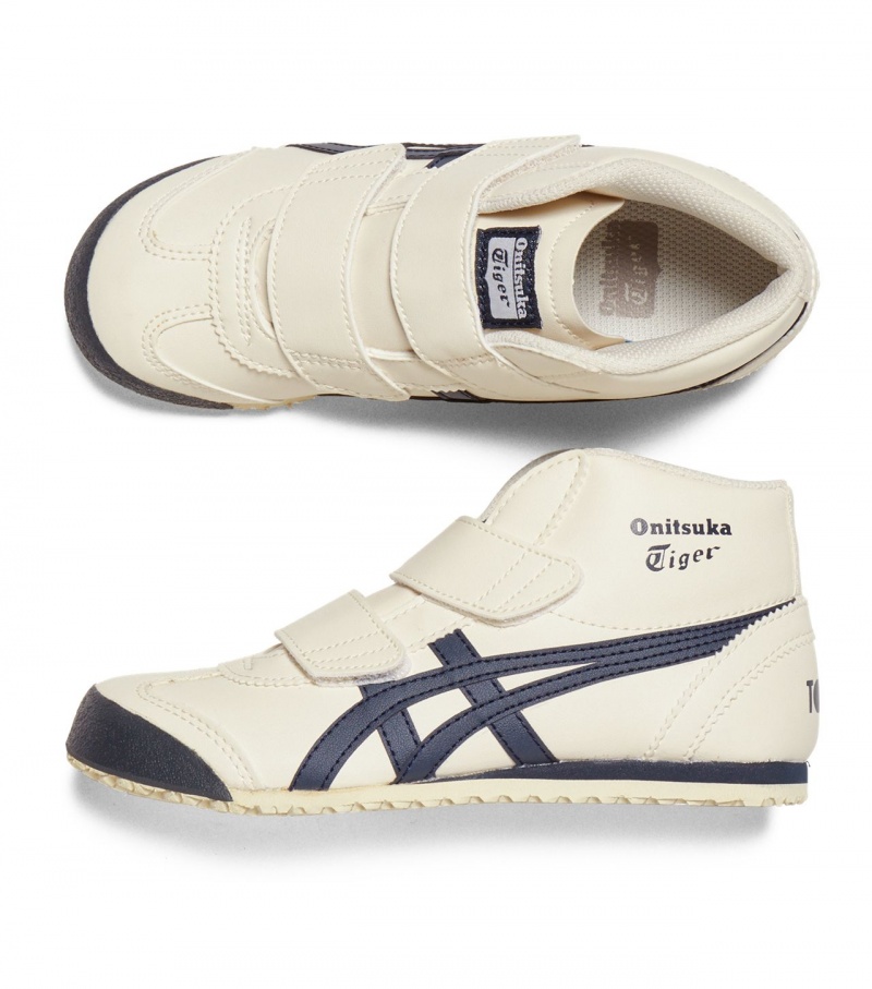 Kids' Onitsuka Tiger Mexico Mid Runner High Tops White | 07136-CSKA