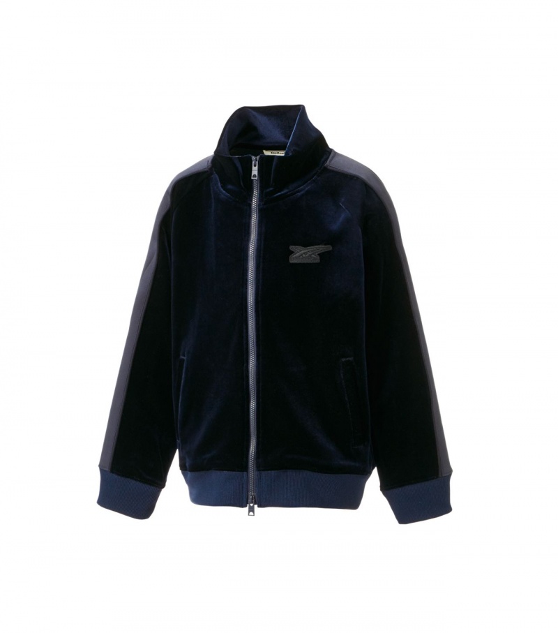 Kids' Onitsuka Tiger P Track Tops Navy | 36512-FQRB