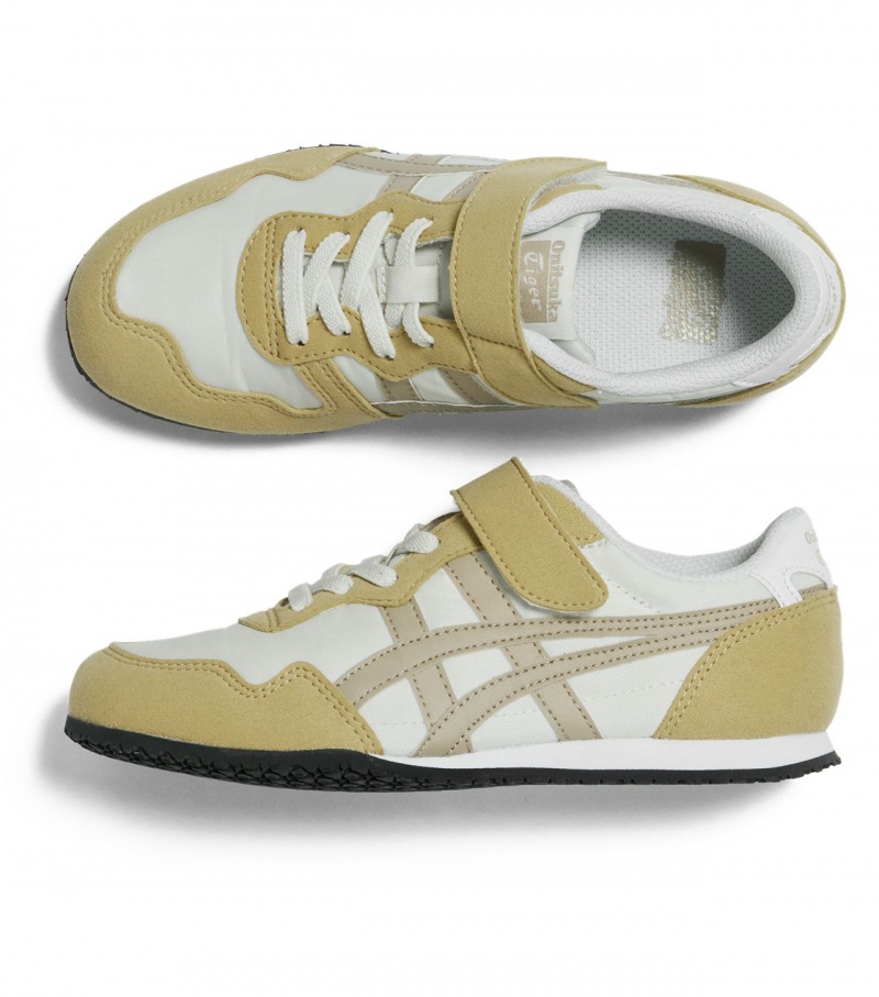 Kids' Onitsuka Tiger Serrano Sneakers Cream | 74532-NIFS